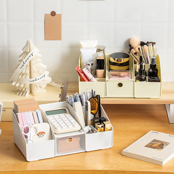 Jusqu'à 40 % de Réduction sur les Cadeaux Oefntac Boîte de Rangement Finition Commode Maquillage Boîte de Rangement Organisateur de Table Facile
