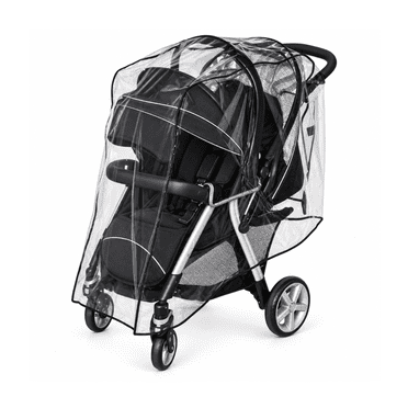 Jolly Jumper Tandem Stroller Weather Shield | ENTREPRISE FIÈREMENT CANADIENNE | Housse de pluie et de vent en vinyle transparent avec protection UV | Compatible avec les poussettes tandem et de voyage