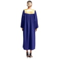 thumbnail image 2 of RUNQHUI Unisex Adult Choir Robe for Church Baptism V-neck Long Sleeve Christian Priest Robe Graduation Gown Costumes Blue M, 2 of 7
