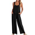 thumbnail image 2 of zanvin Pantalons pour Femmes, Liquidation Combinaison Sans Manches à Bretelles Décontractée Mode Été Unie, 2 of 5