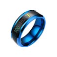 thumbnail image 2 of Daisyyozoid Wholesale Fashion New Physical Intelligent Temperature Couple Ring Mood Display Ring Magic, 2 of 3