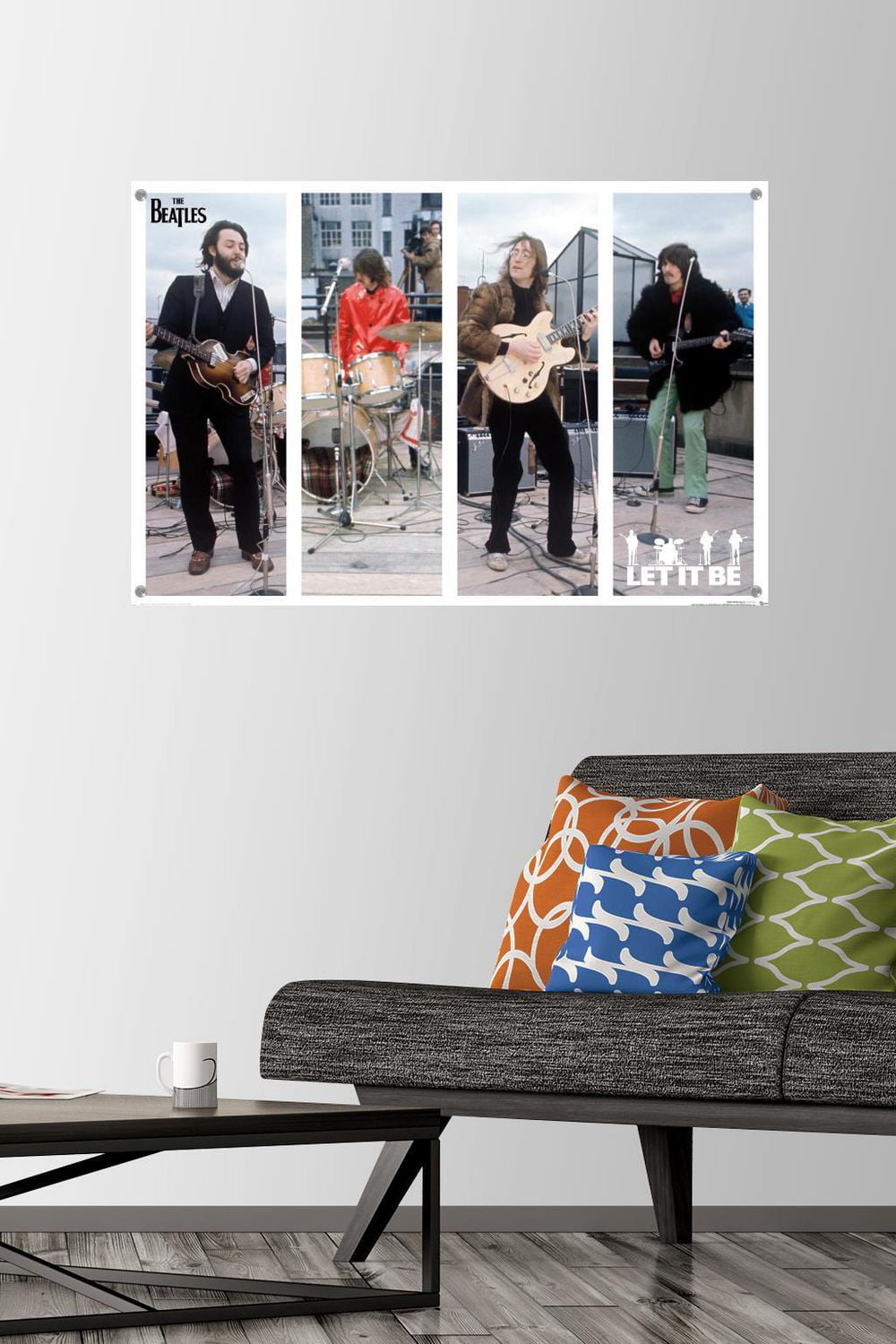 The Beatles - Let It Be Bars Wall Poster, 22.375" x 34" Framed