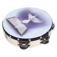 thumbnail image 1 of Handheld Percussion, Easy To Play Purple Tambourine, For Party Concert  20cm, 1 of 8