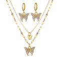 thumbnail image 1 of MYG Fashionable High-end Butterfly ear clips Necklaces Suits Versatile jewelry, 1 of 5