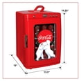 thumbnail image 3 of Coca-Cola 25L Mini Fridge, Portable 28 Can Cooler, Display Window for Travel, Home, Office- Red, 3 of 9