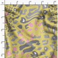 thumbnail image 2 of Soimoi Yellow Cotton Poplin Fabric Leopard Animal Skin Decor Fabric Printed Yard 56 Inch Wide, 2 of 6