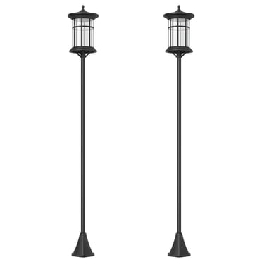Outsunny 72" Solar Post Light, IP44 LED Outdoor Street Light, 2 Pack