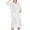 White, variant on Kaemgyyd Womens Robe Housecoat Soft Lightweight 3/4 Sleeves Zip up Nightgown with Pockets Loose V Neck Bathrobe Zipper Loungewear