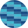 thumbnail image 1 of Ahgly Company Tapis d'Intérieur Lavable en Machine Carré Bleu Transitionnel, 3 Pieds Carré, 1 of 7