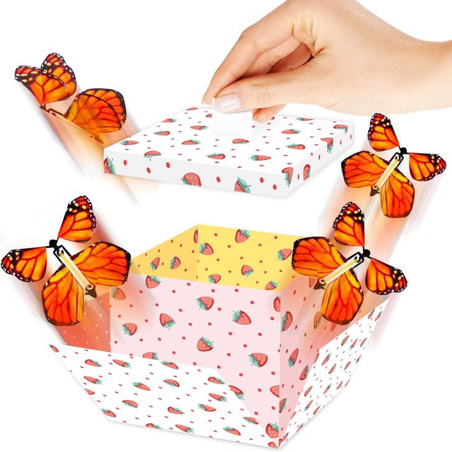 Ovzne Polygonal Gift Box Surprise Box Flying Box Butterflies Box Explosion Holiday Gift Box On Clearance