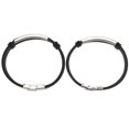 thumbnail image 5 of Stainless Steel PU Bracelet,2Pcs Bracelets Simple Hand‑Woven PU Bracelets Buckle Bangle Exceptional Craftsmanship, 5 of 5