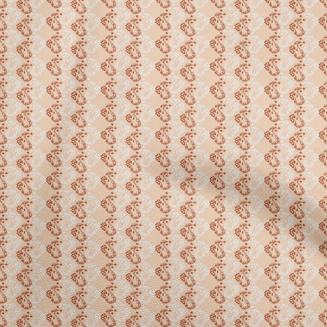 oneOone Polyester Lycra Rose Brown Fabric Asian Ikat Sewing Craft Projects Fabric Prints By Yard 56 Inch Wide