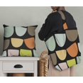 thumbnail image 5 of Soimoi Gray Heavy Canvas Fabric Semi Circle Geometric Print Fabric by the Yard 58 Inch Wide, 5 of 5
