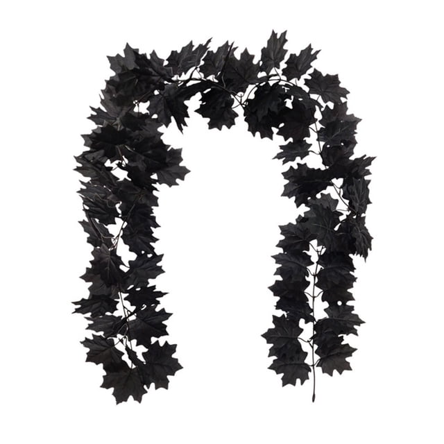 Halloween Thanksgiving Decoration Artificial Plants Wall-Mounted Maple Leaves Rattan Decorative Pendant
