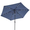 thumbnail image 1 of Sun-Ray 9' Round Solar Lighted Umbrella - Navy, 1 of 4