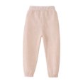 thumbnail image 4 of Boys Cotton Sweatpants Kids Jogger Pants Running Jogging Pants With Pockets Drawstring Beige, 4 of 6