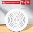 thumbnail image 3 of Grille d'Aération Réglable Ronde pour Mur, Plafond, Intérieur, 75Mm/100Mm/125Mm/150Mm/200Mm, 3 of 9