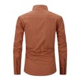 thumbnail image 4 of Chemise à Manches Longues pour Hommes Homme Décontractée Col Rabattu Chandail à Boutons Manches Longues Mode Décontractée Lin Semblable au Coton Chemises à Manches Longues pour Hommes, 4 of 4