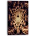 thumbnail image 2 of Design de Fleur Fractale Symétrique Marron - Impression sur Toile Florale, 2 of 3
