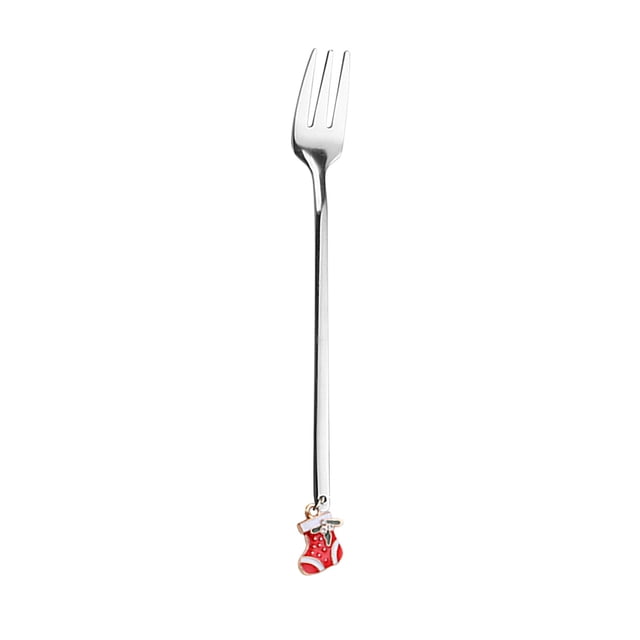 Christmas Coffee Table Decorations Home Christmas Decorations Metal Coffee Fork Stirring Spoon Christmas Table Decorations New Year Christmas Party Table Decorations