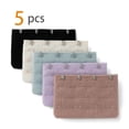 thumbnail image 2 of INSPIRE CHIC Women's 3 x 4 Hooks Bra Extender Extension Strap Multi Color Bra Band 5 Pcs Multi-Color-4, 2 of 5