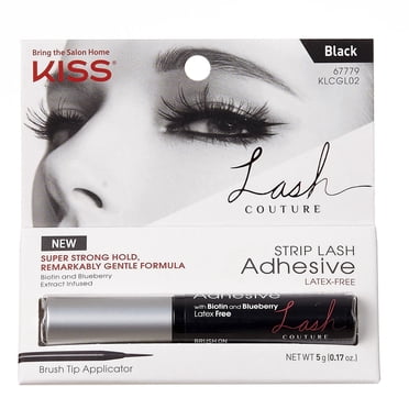 Kiss Lash Couture Strip Lash Adhesive - Super Strong Strip Lash Adhesive, Black