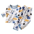 thumbnail image 1 of Ensemble de Pyjamas pour Bébé Fille Été Col Rond Doux et Confortable Pyjamas d'Été Tenues de Nuit Pyjamas Garçon 3-6 Mois, 1 of 3