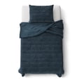 thumbnail image 1 of Mainstays Kids Dark Blue Solid Plush Ribbed Corduroy Comforter Set, Twin, 2 Pieces, 1 of 4