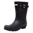 thumbnail image 1 of Exotic Identity Original Short Rain Boots, Waterproof, PVC, Nonslip Sole, Garden Boot, Lightweight, Adjustable Ankle Buckle - 10M - Matte Black, 1 of 7