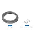 thumbnail image 3 of Uxcell 98Ft Wire Rope 304 Stainless Steel Cable 0.06" 10Pcs Sleeve Clear, 3 of 7