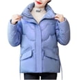 thumbnail image 3 of LSLJS Manteau Chaud pour Femmes avec Poches, Long Manteau d'Hiver à Manches, Parka en Duvet, 3 of 6