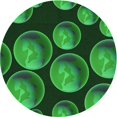 thumbnail image 1 of Ahgly Company Machine Washable Indoor Round Transitional Deep Emerald Green Area Rugs, 8' Round, 1 of 7