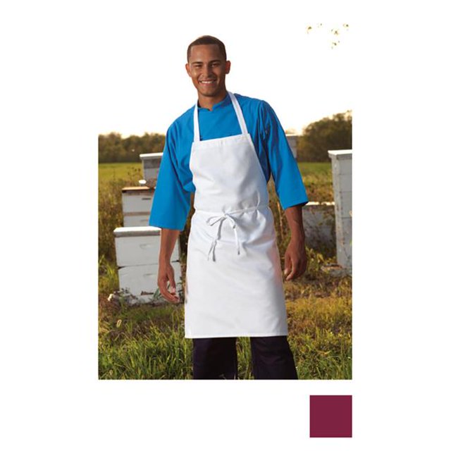 Uncommon Threads 3000-0300 30W x 34L Bib Apron in Burgundy