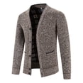 thumbnail image 4 of Grrvtrz Men Cardigans Sweaters Winter Thicker Warm Sweaterscoats Outwear V-Neck Casual Button Down Slim Fit Sweaters with Pockets, 4 of 5