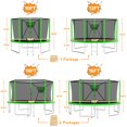 thumbnail image 2 of KOFUN 1400LBS 14FT Trampoline for Kids and Adults Outdoor Backyard Trampoline with Safety Enclosure Net, Removable Basketball Hoop, Ladder, A Ball, Green, 2 of 7