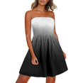 thumbnail image 1 of Birdeem Womens Summer Boho Style Gradient Dress Sleeveless One-Shoulder Dress, 1 of 1