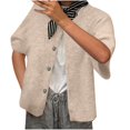 thumbnail image 5 of Cameland Cardigan Décontracté à Manches Cinq Boutons Col Rond pour Femmes, 5 of 5