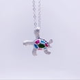 thumbnail image 4 of RYRDWP Collier Bijou Incrustation Opale Tortue de Mer Océan Bleu Feu, 4 of 5