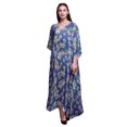 thumbnail image 1 of Bimba Caftan Long à Fleurs Robe Maxi de Plage Maillot de Bain Couvre-Maillot Kaftan pour Femmes-TG-3X, 1 of 5