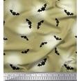 thumbnail image 1 of Soimoi Poly Georgette Fabric Moon & Bat Halloween Fabric Prints by Yard 42 Inch Wide, 1 of 3