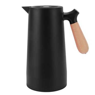 1L Thermal Coffee Carafe, 12h Insulation Thermal Bottle  For Home Black