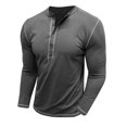 thumbnail image 1 of RXIRUCGD Blouse à Manches Longues Col Rond pour Hommes, Gris Foncé, Taille : TG, 1 of 5