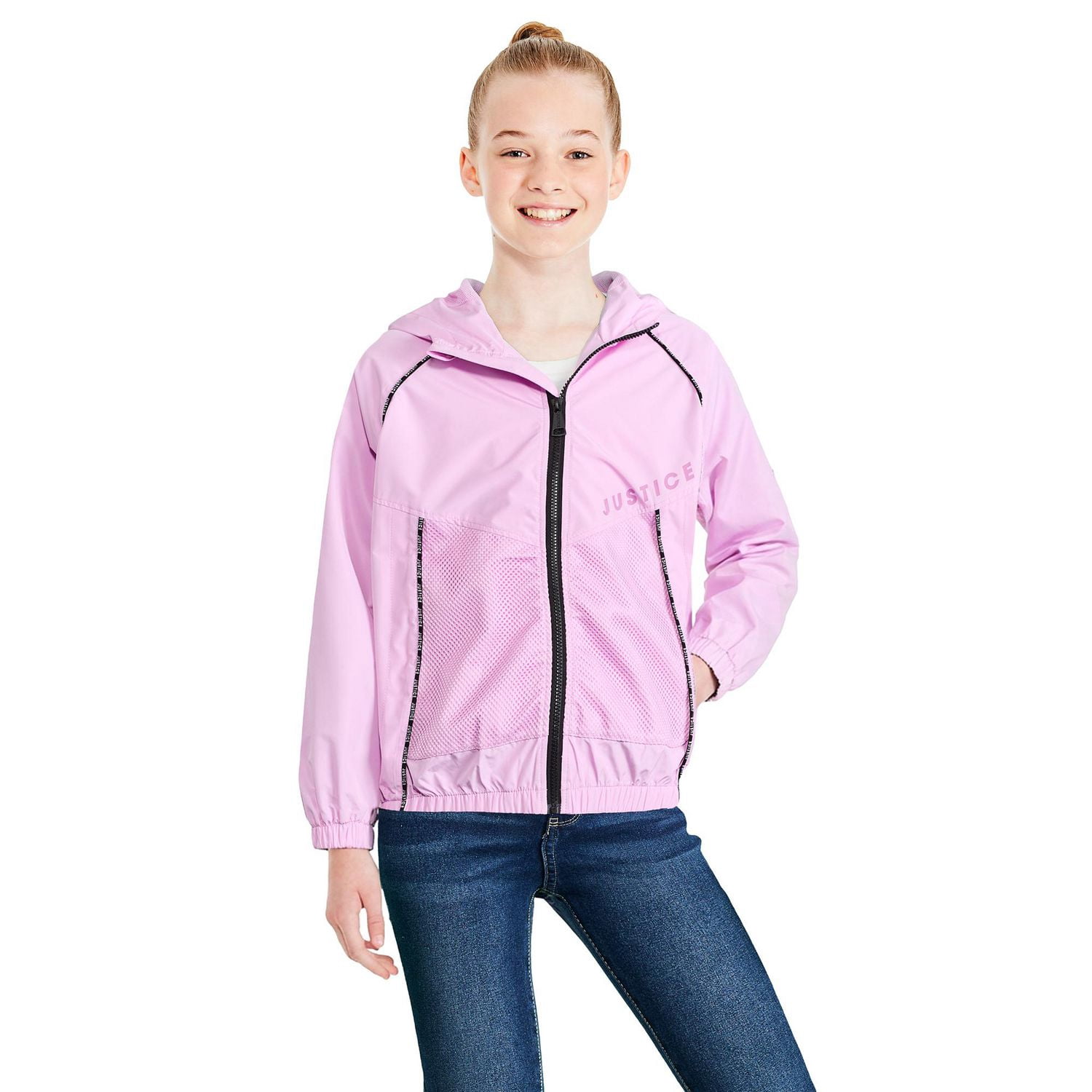 Justice Girls' Short Windbreaker