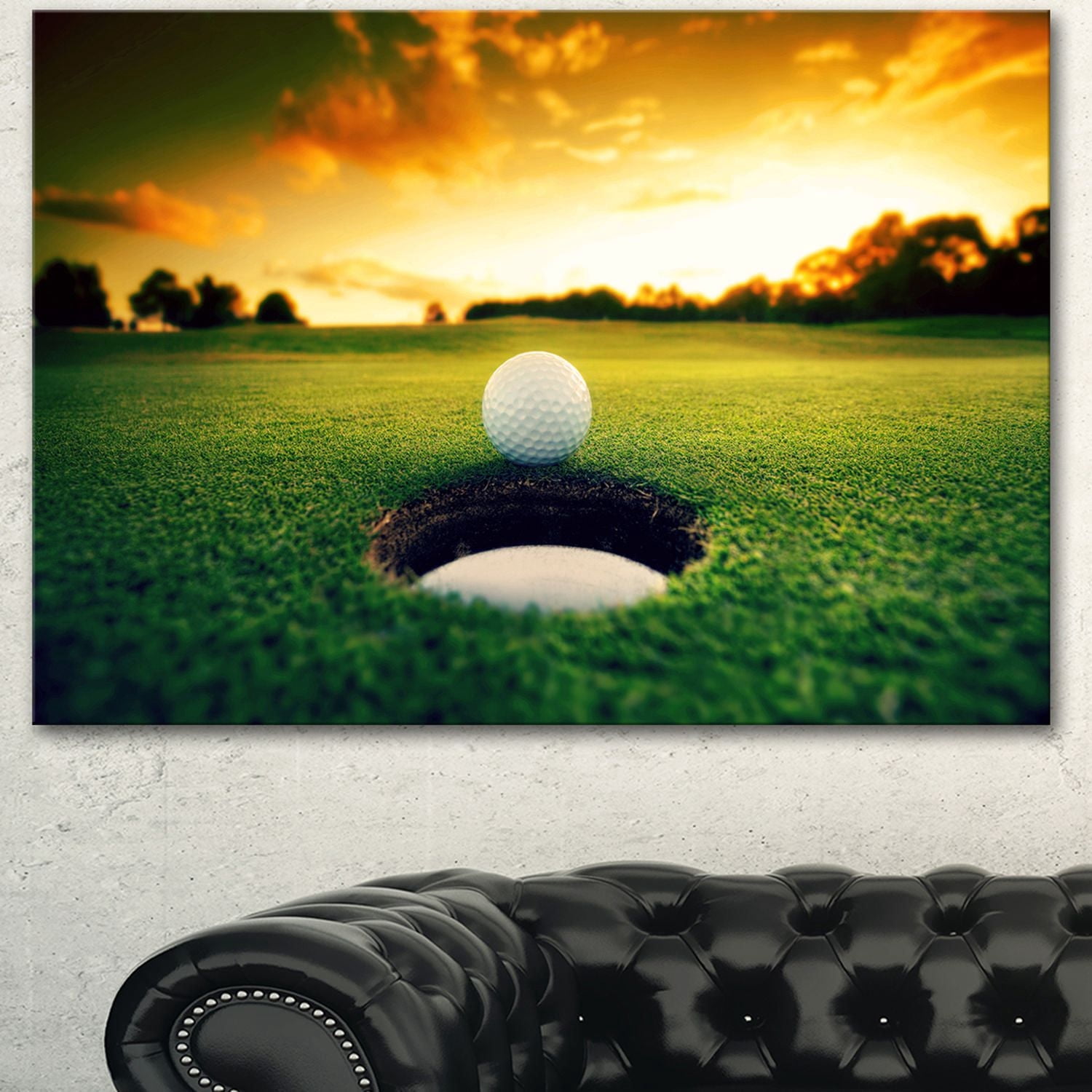 Tableau sur toile imprimée Design Art Paysage Balle de Golf