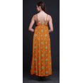 thumbnail image 3 of Bimba Robe Maxi à Bretelles Spaghetti Sans Manches pour Femmes en Rayonne à Imprimé Feuilles, Coupe Évasée - Grand, 3 of 5