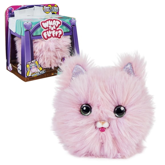 What the Fluff, Purr ‘n Fluff, animal interactif surprise à découvrir avec plus de 100 effets sonores et réactions, jouets pour les filles à partir de 5 ans