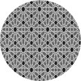 thumbnail image 1 of Ahgly Company Tapis d'Intérieur Ronds Transitionnels Noirs Lavables à la Machine, 7 Pieds Rond, 1 of 7