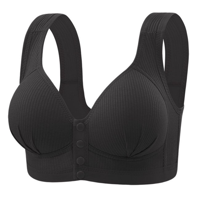 Timegard Front Closure Bras for Women Ruched Full Coverage Comfort No Underwire Bras Everyday Bralette