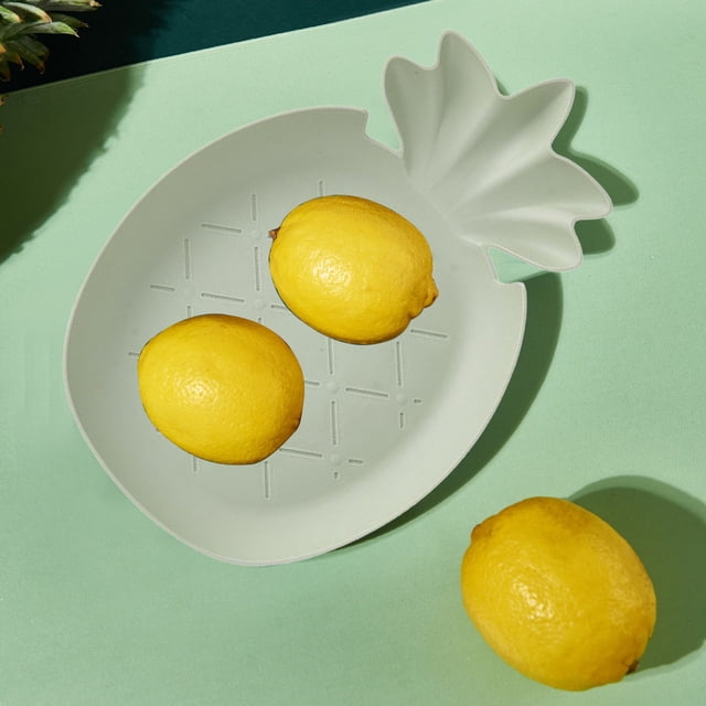 EGNMCR Kitchen Utensils Set, Pineapple Plastic Plates Plastic Plates Candy Plates Easy To Clean Durables Suitable For Living Room Kitchen Toilet Office Solid Color Plates Pineapple Plate