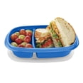 thumbnail image 4 of Rubbermaid TakeAlongs Divided Meal Prep Containers, 887 mL (3.7 Cup), Colour May Vary (Blue or Teal), 3 Pack, 4 of 6